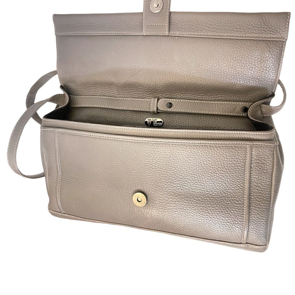 GUCCI Vintage Gray Leather Crossbody Bag / Clutch - Picture 7 of 13